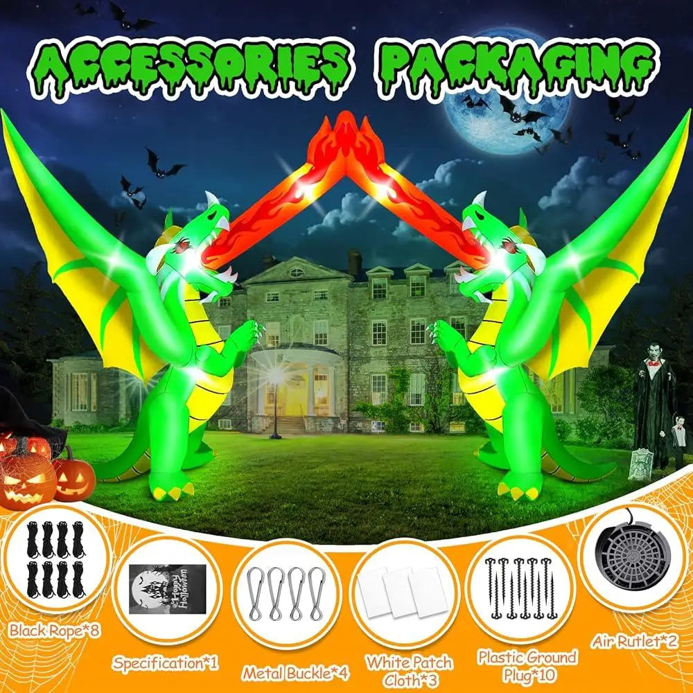 Inflatable Battling Dragons Decoration