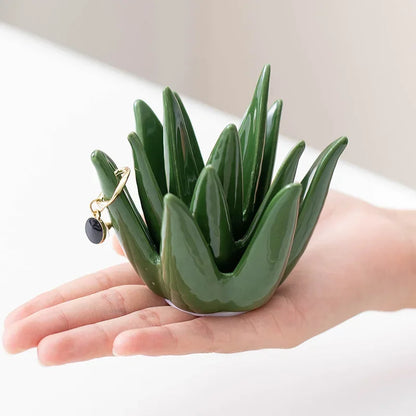 Ceramic Cactus Jewelry Storage