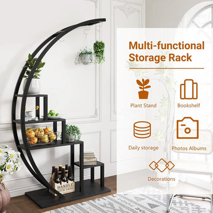 Metal Half Moon Plant Stand