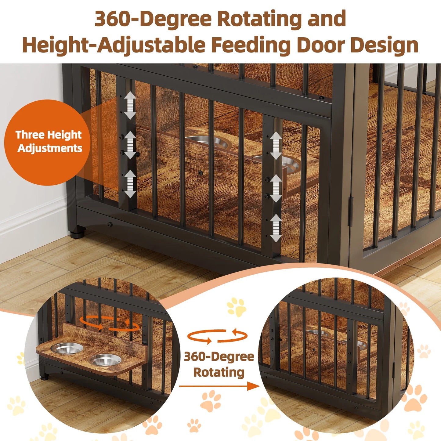 Indoor Pet House with Storage Drawers