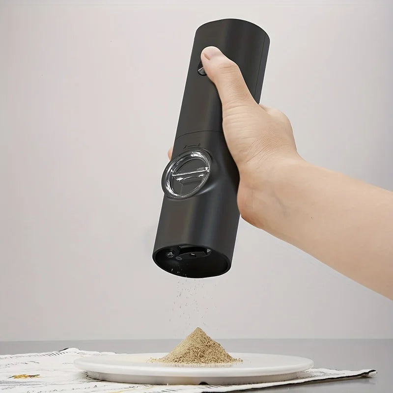 Electric Grinder for Black Peppercorns and Sea Salt.