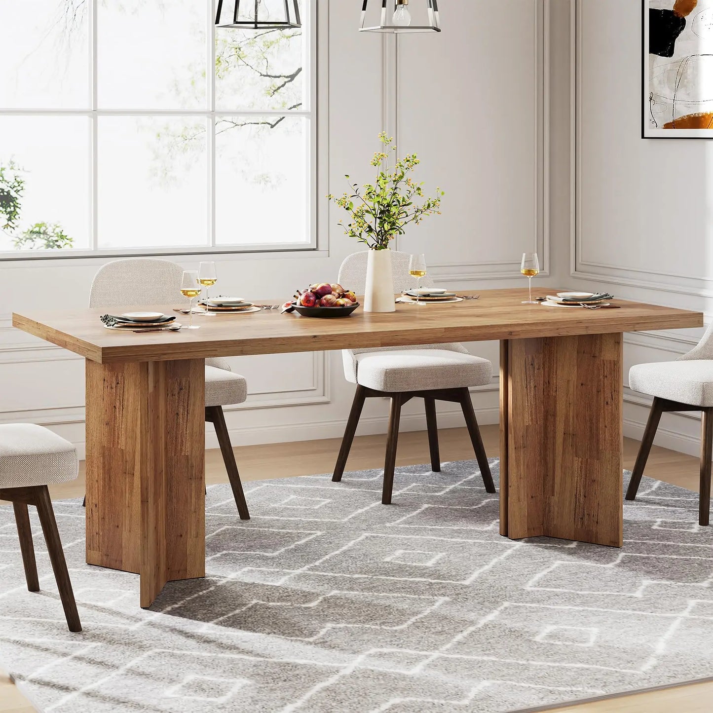 Rectangular Farmhouse Style Dining Table