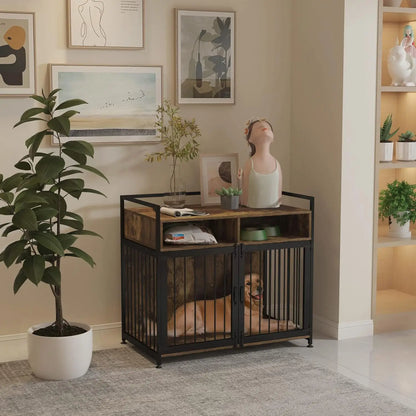Indoor Pet House with Storage Drawers