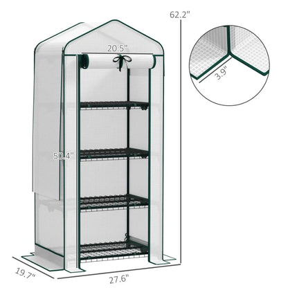 Mini Greenhouse with Screen Roof