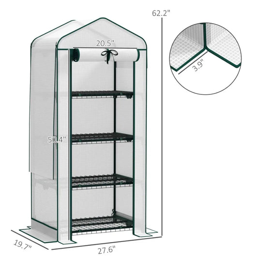 Mini Greenhouse with Screen Roof