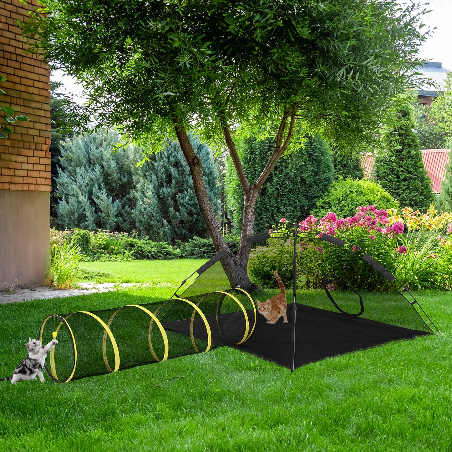 Portable Pet Tent with Tunnel