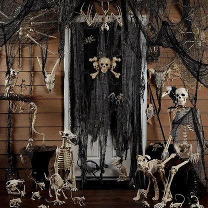 Spooky Gothic Black Gauze