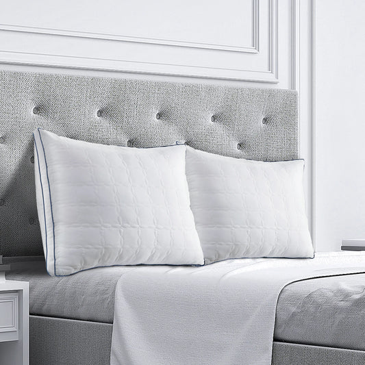Plush Bed Pillows Soft Down 2 Pack