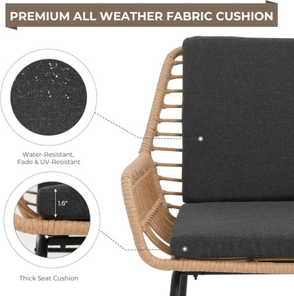 3 Piece Outdoor Patio Furniture Set