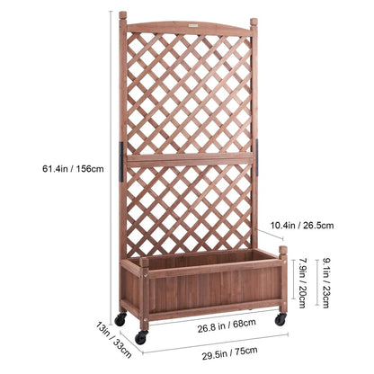 Durable Raised Garden Bed with Trellis