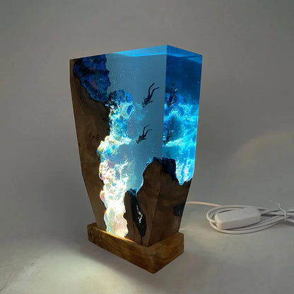Two Cave Divers Table Light