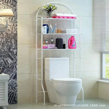 White Iron Toilet Storage Rack