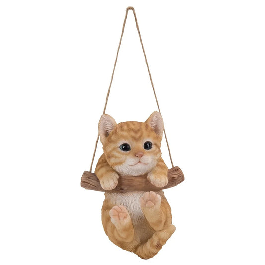 Hanging Kitten Garden Statue