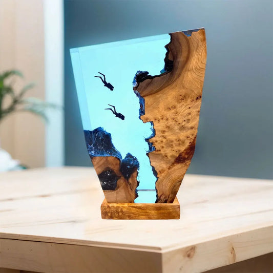 Two Cave Divers Table Light