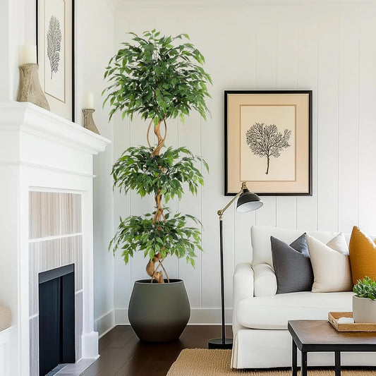 Sturdy Artificial Ficus Tree for Home Decor