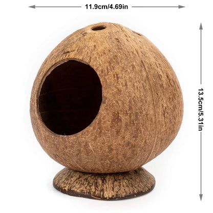 Wooden Coconut House for Small Animal