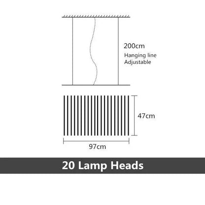 Modern LED Staircase Chandelier