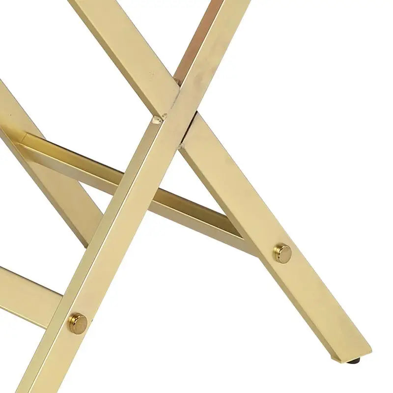 Pink and Gold Rectangular Accent Table