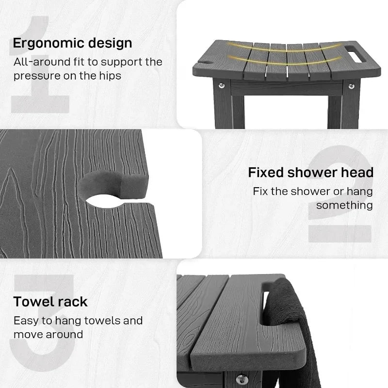 Sturdy 2-Tier Shower Stool