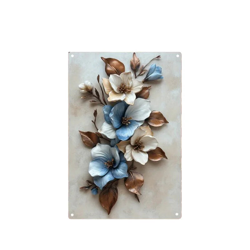Elegant Metal  Flower Wall Art