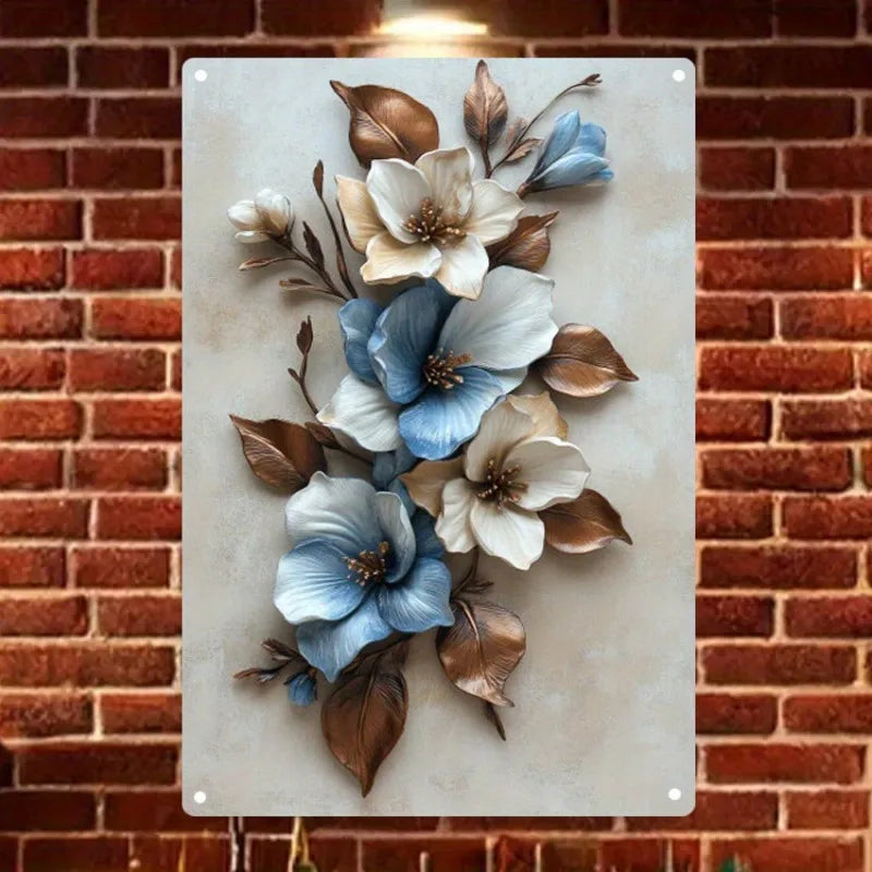 Elegant Metal  Flower Wall Art