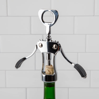 Durable Chrome Winged Corkscrew