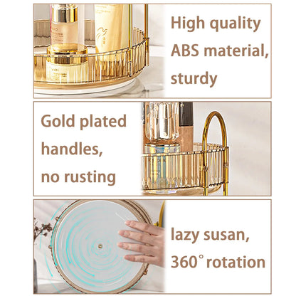 Rotating  3 Tier Makeup Organizer