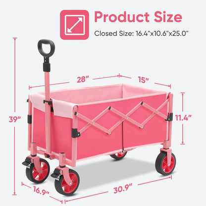 Portable Pink Collapsible Wagon