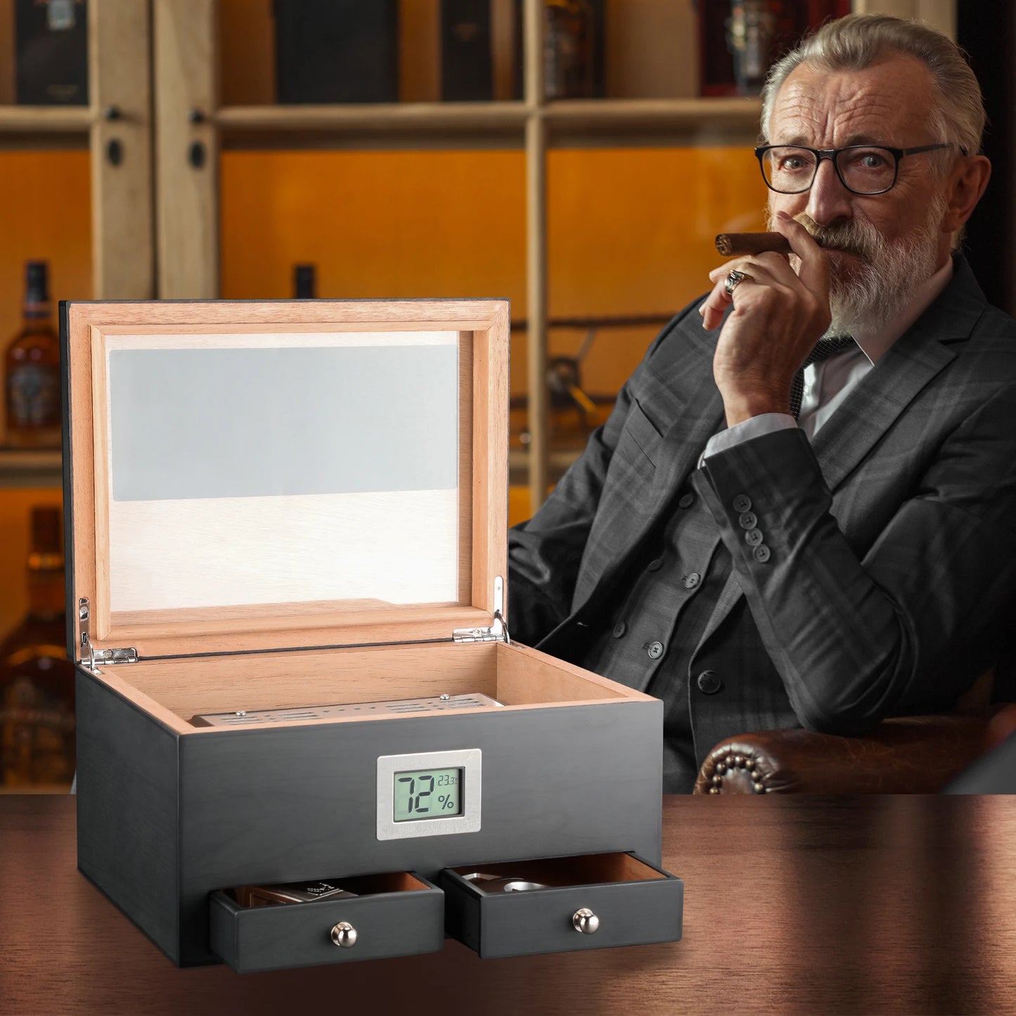 Portable Humidor Cigar Box