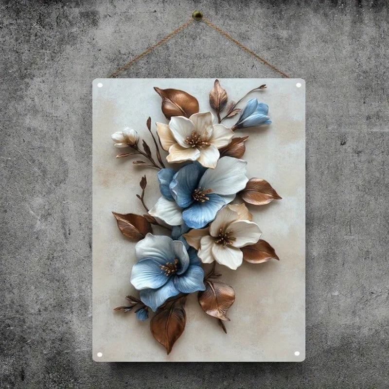 Elegant Metal  Flower Wall Art