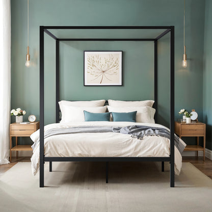 Queen Size Canopy Bed Frame