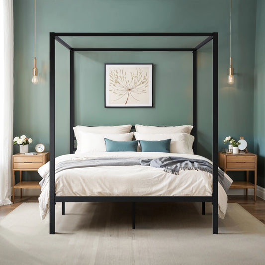 Queen Size Canopy Bed Frame