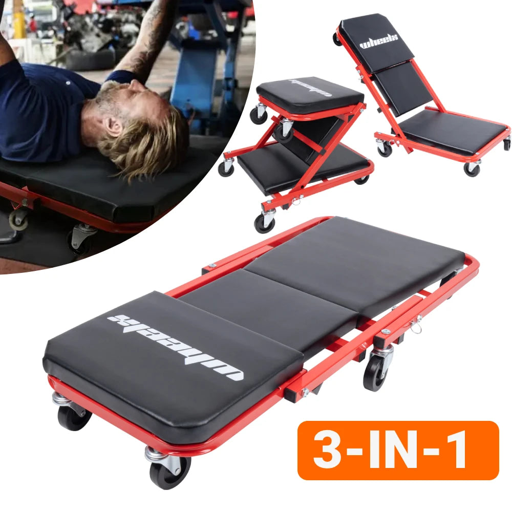 Rolling Foldable Garage Chair