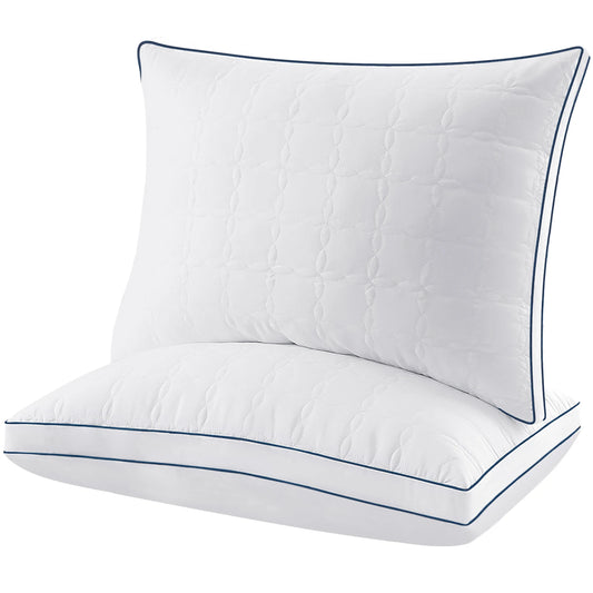 Plush Bed Pillows Soft Down 2 Pack