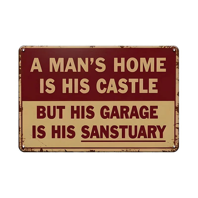 Funny Metal Workshop Signs